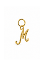 9ct yellow gold small alphabet letter M charm