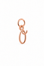 Small alphabet initial O charm in 9ct Rose Gold