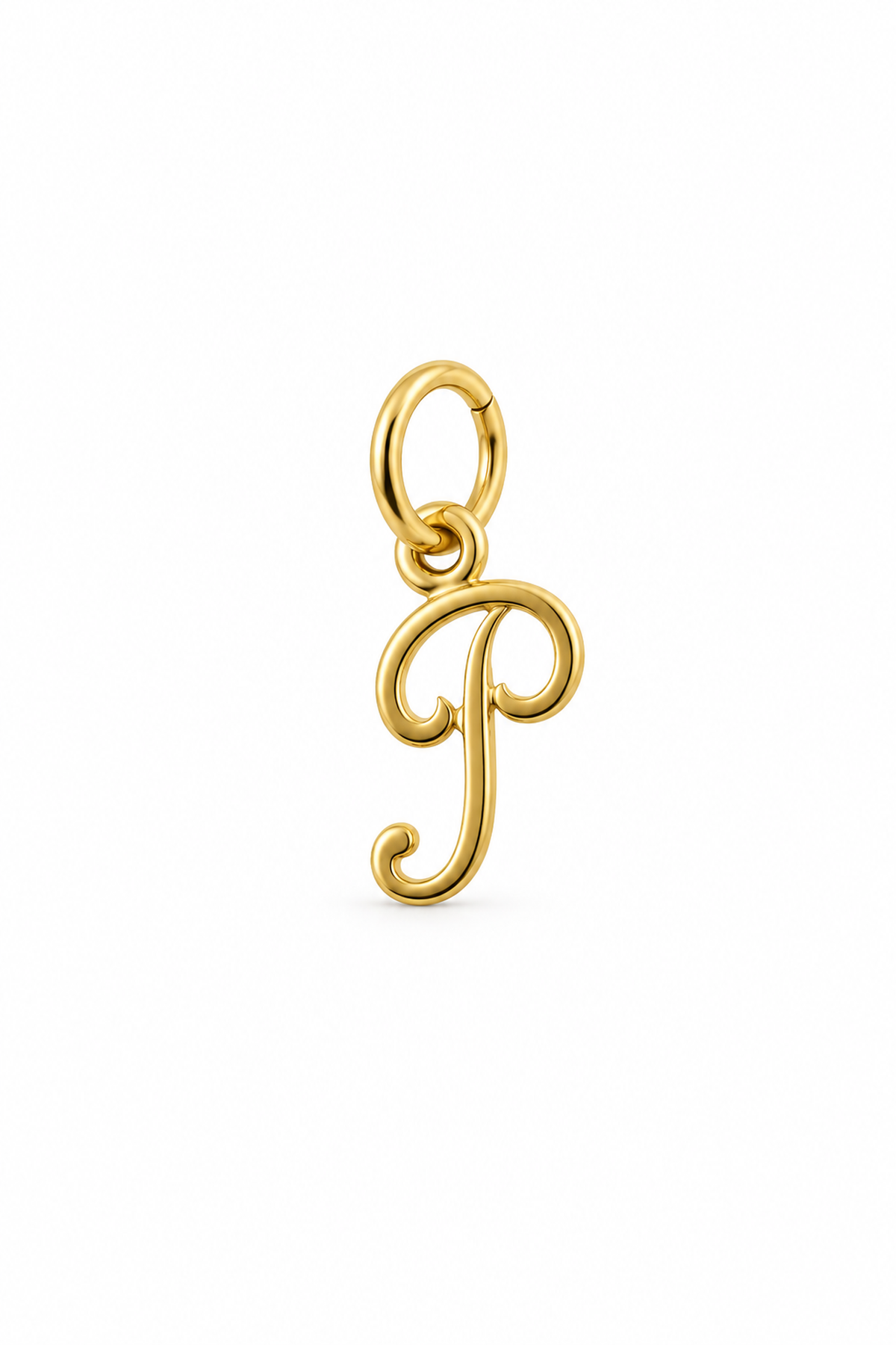 Small alphabet initial P charm in 9ct Yellow Gold