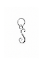 sterling silver small alphabet letter S charm
