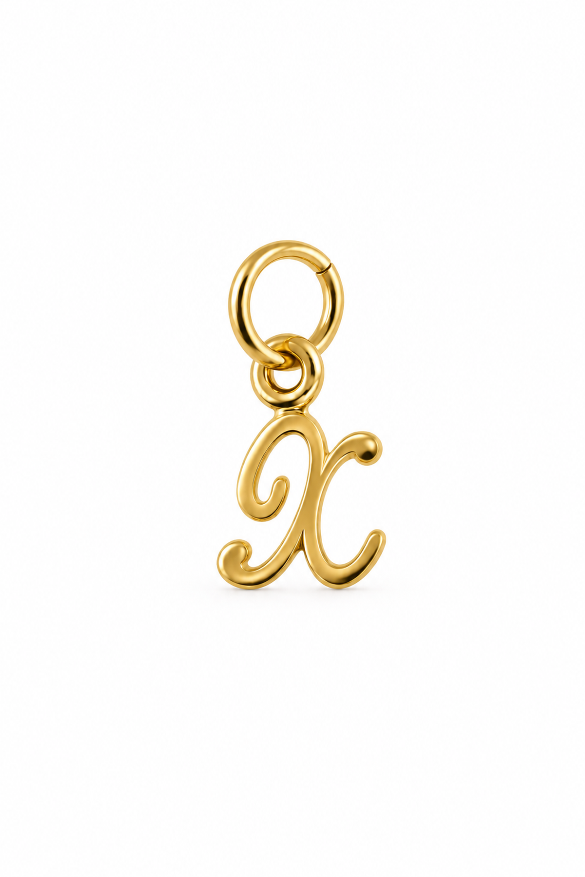 Small alphabet initial X charm in 9ct Yellow Gold