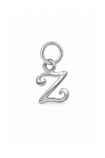 sterling silver small alphabet letter Z charm