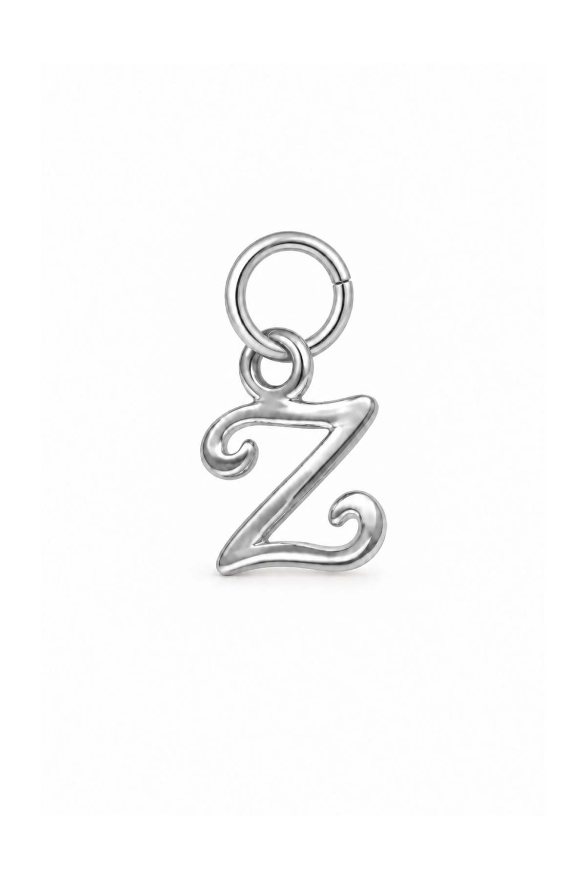 sterling silver small alphabet letter Z charm