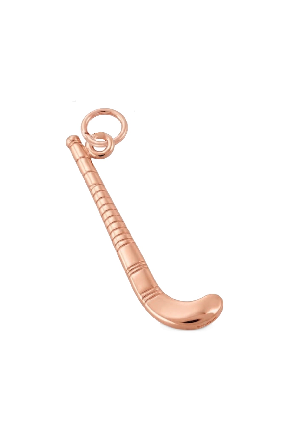 Unisex Hockey Stick Pendant Charm in 9ct Rose Gold