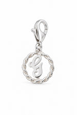 Sterling Silver 12mm Alphabet Initial Charm Letter G with 9mm Parrot Clasp