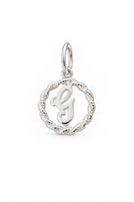Sterling Silver 12mm Alphabet Initial Charm Letter G with Jump Ring