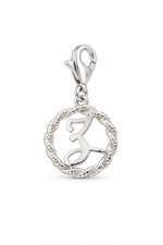 Sterling Silver 12mm Alphabet Initial Charm Letter Z with 9mm Parrot Clasp