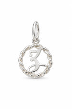 Sterling Silver 12mm Alphabet Initial Charm Letter Z with Jump Ring