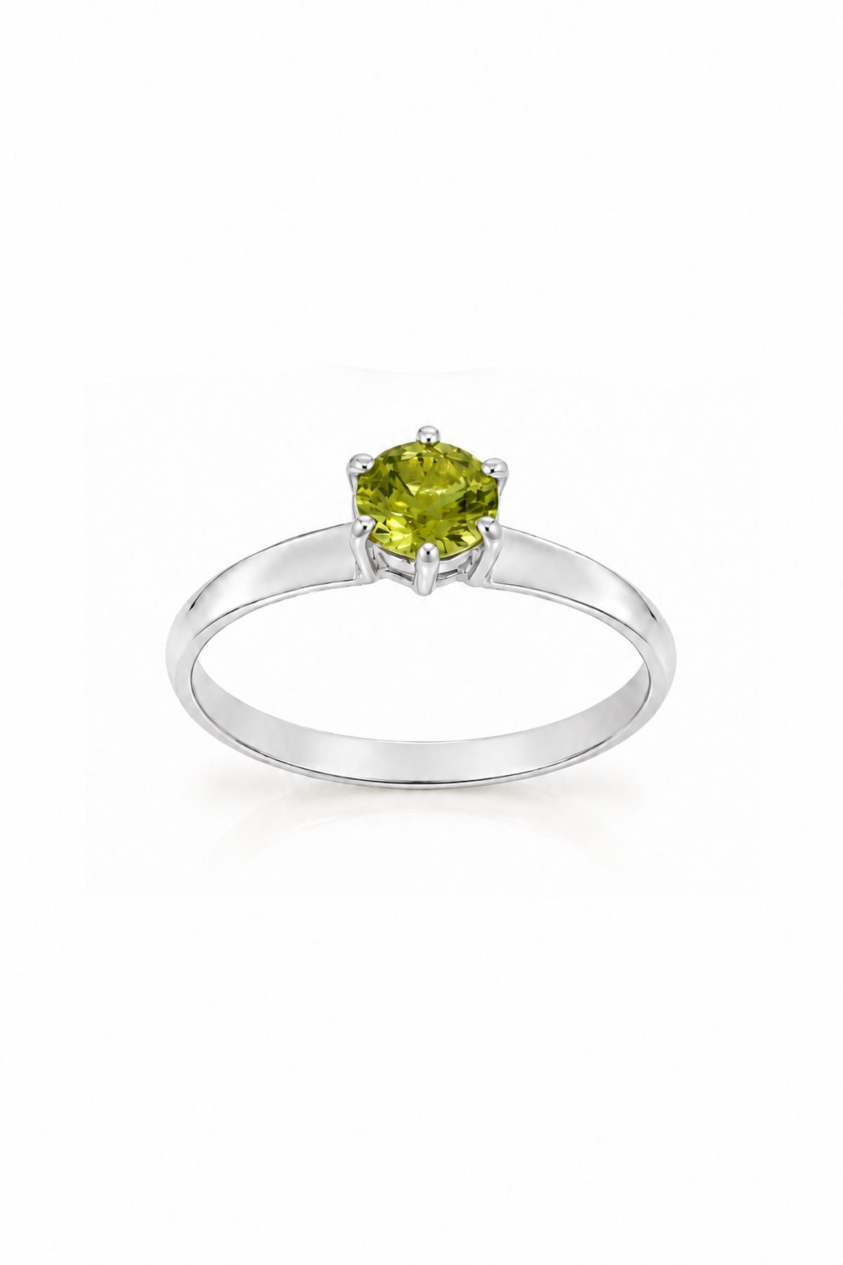 Sterling silver August birthstone solitaire ring