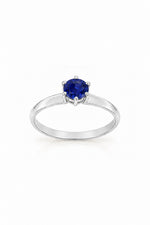Sterling silver September birthstone solitaire ring