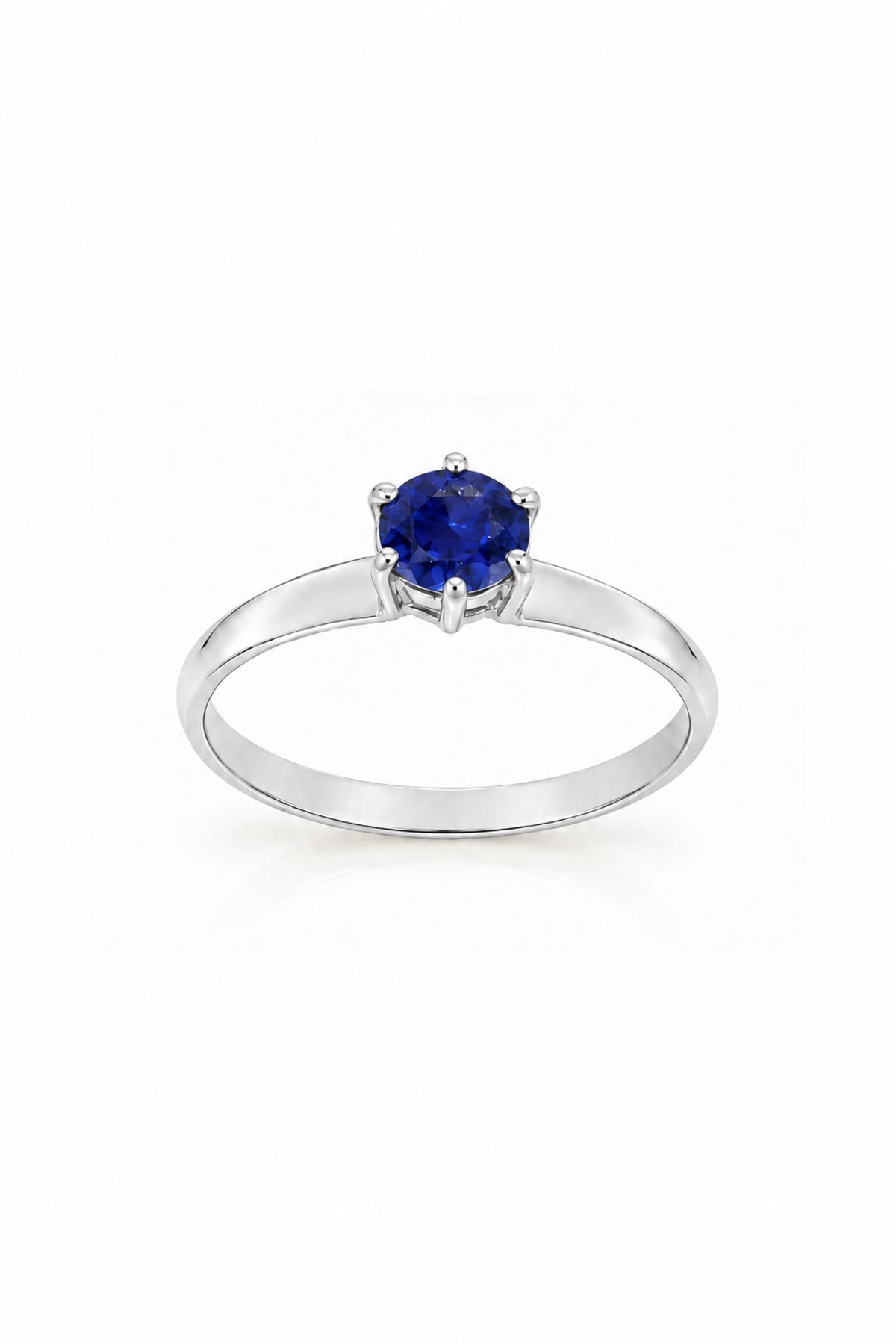Sterling silver September birthstone solitaire ring