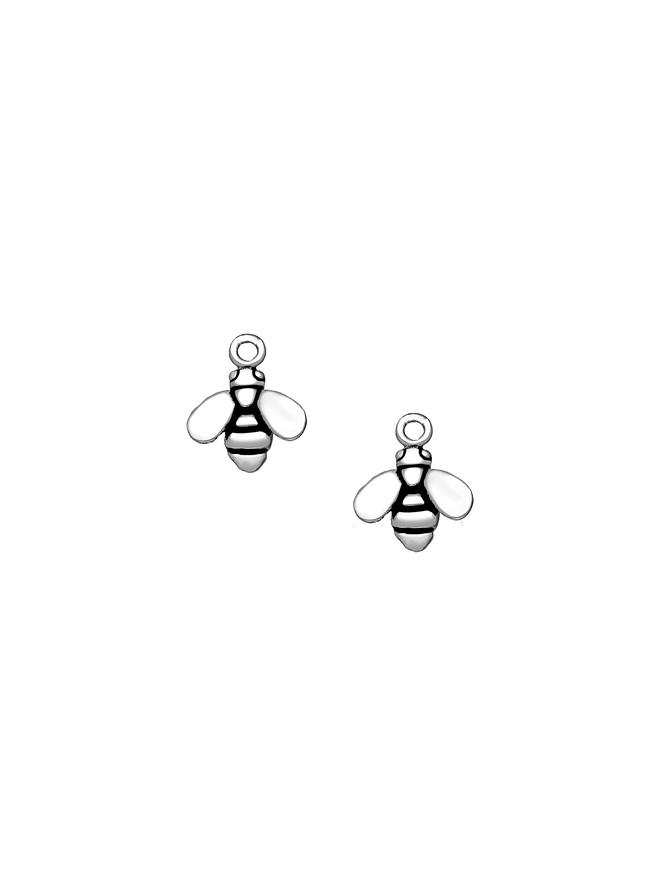 Bumble Bee Charms for Sleeper Earrings in Sterling Silver